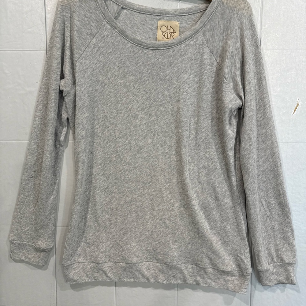 Chaser Heather Gray Long Sleeve Tee size M